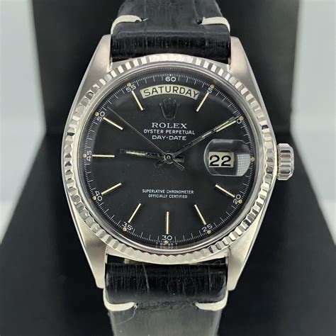 rolex 1803 white gold black dial|rolex day date.